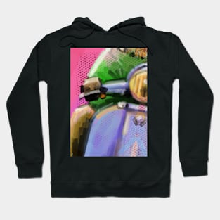 Retro Scooter, Classic Scooter, Scooterist, Scootering, Scooter Rider, Mod Art Hoodie